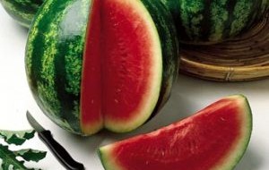 Pastèque Astrakhansky dans une coupe