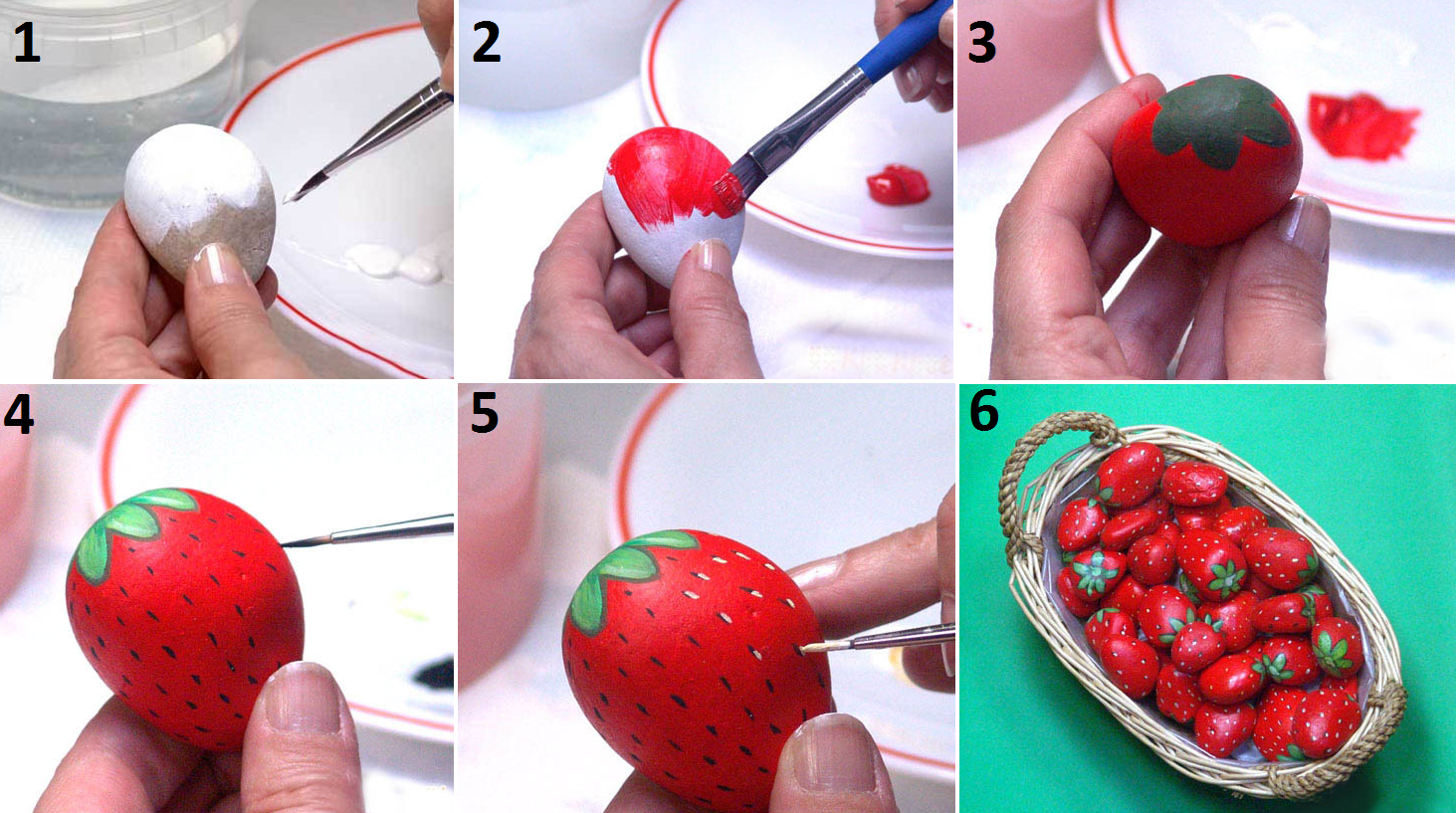 Technique de peindre des cailloux avec de la peinture acrylique