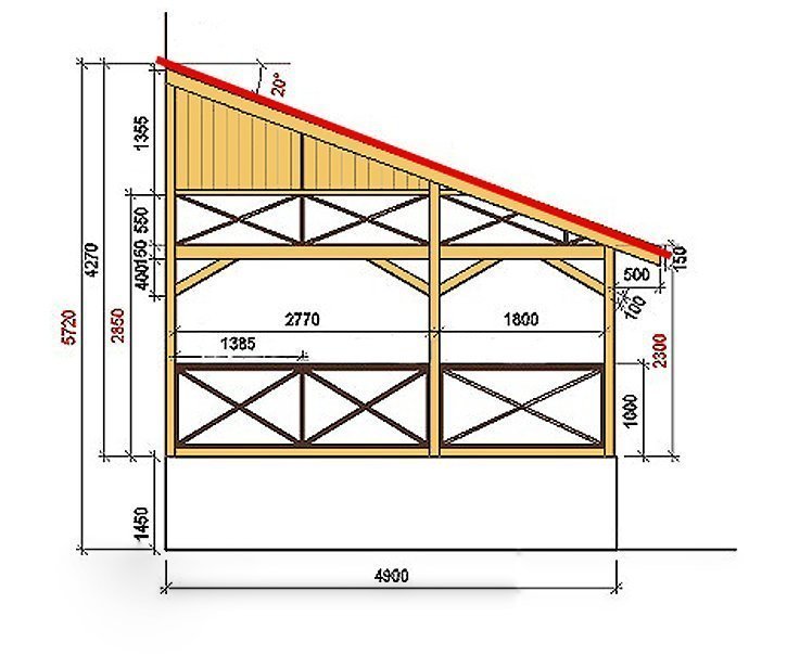 Schéma de dessin d'une terrasse pour une maison de campagne